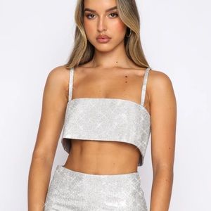 White Fox Boutique -  Breathtaking Crop Silver